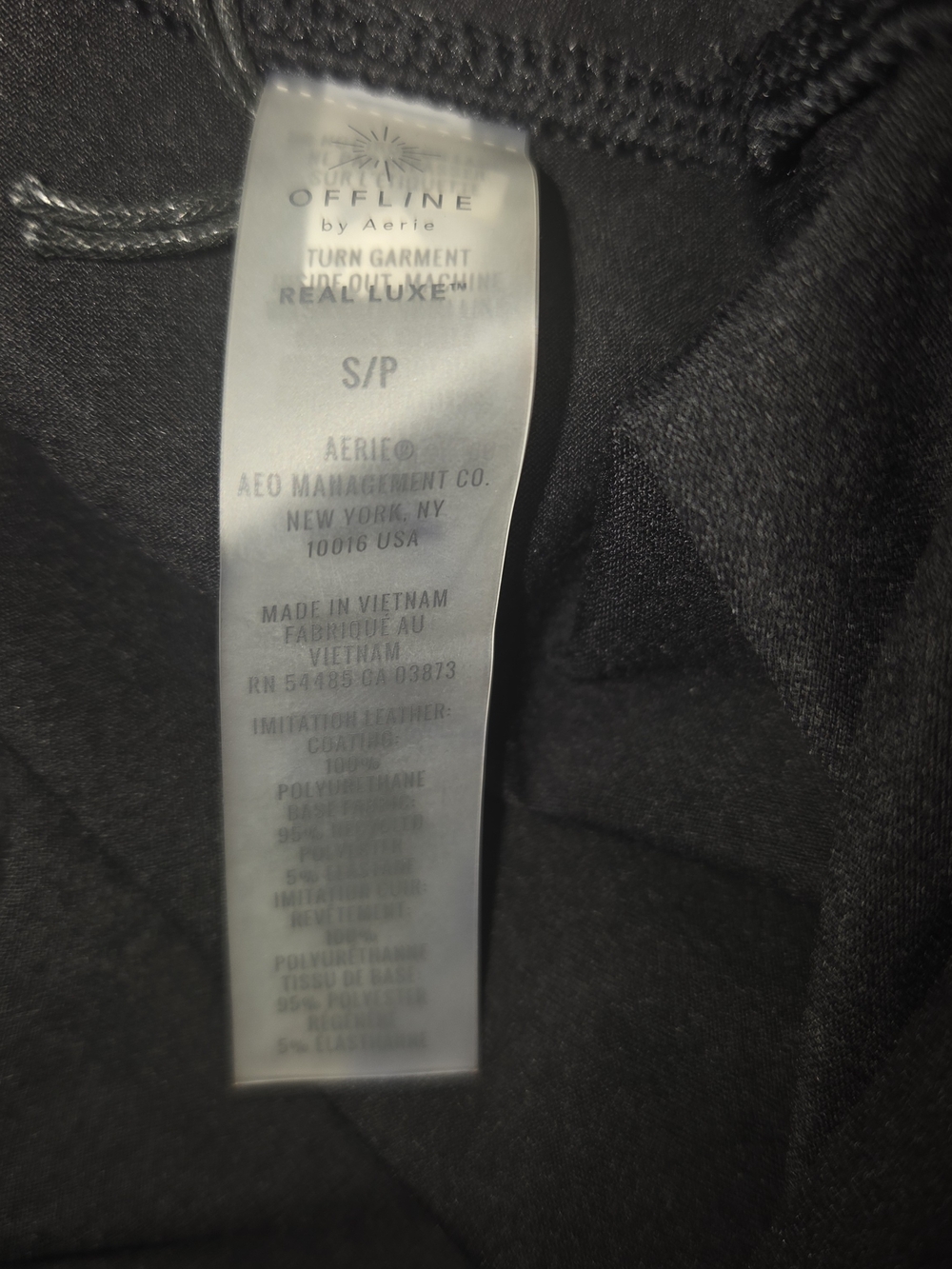 aerie Black Faux Leather Leggings - Picture 5 of 5